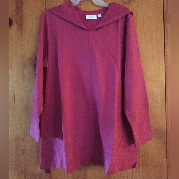 NWOT D&Co French Terry Tunic w/Hood - Picture 2 of 8